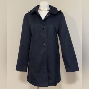 Kate Spade Navy Blue Trench Rain Coat